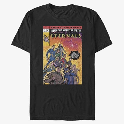 Camiseta Merch Marvel The Eternals - Halftone Cover Unisex T-Shirt Black