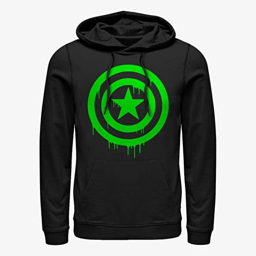 Pulóver Merch Marvel Avengers Classic - Oozing Shield Unisex Hoodie Black