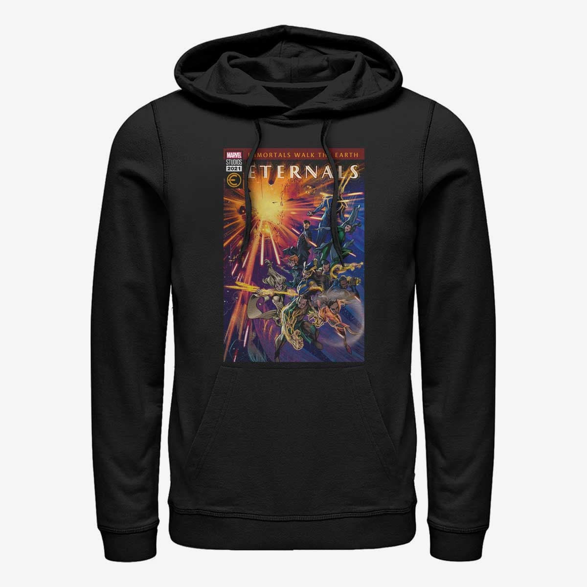 Bluzy Merch Marvel: Eternals - Eternals Issue Unisex Hoodie Black