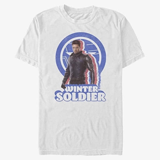 T-shirt Merch Marvel The Falcon and the Winter Soldier - Distressed Bucky Unisex T-Shirt White