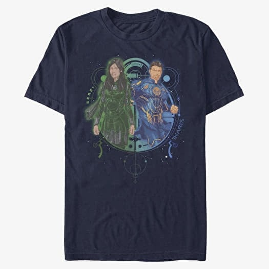 T-shirt Merch Marvel The Eternals - SERSI IKARIS DUO Unisex T-Shirt Navy Blue