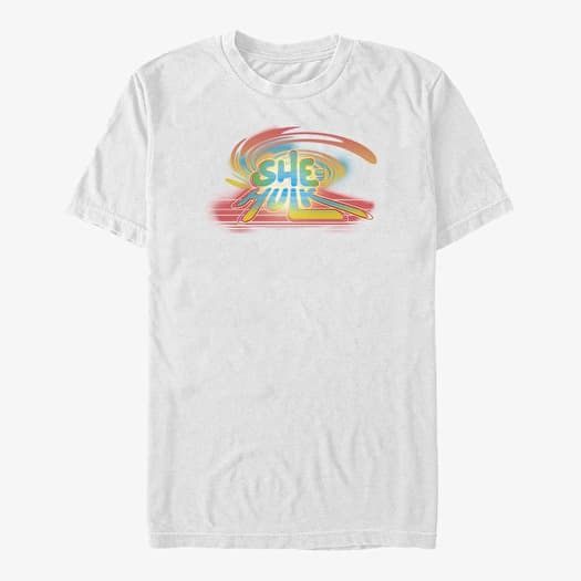 Póló Merch Marvel She-Hulk: Attorney at Law - Spray Paint Logo Unisex T-Shirt White