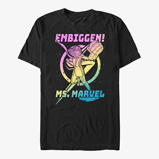 T-shirt Merch Ms. Marvel - Gradient Marvel Unisex T-Shirt Black