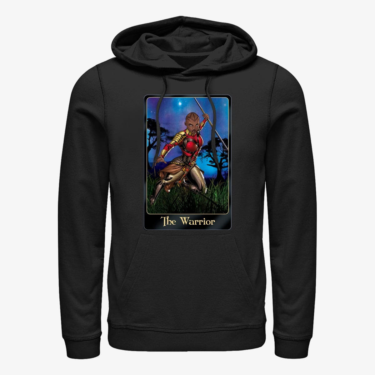 Mikiny Merch Marvel Avengers Classic - Okoye Warrior Unisex Hoodie Black