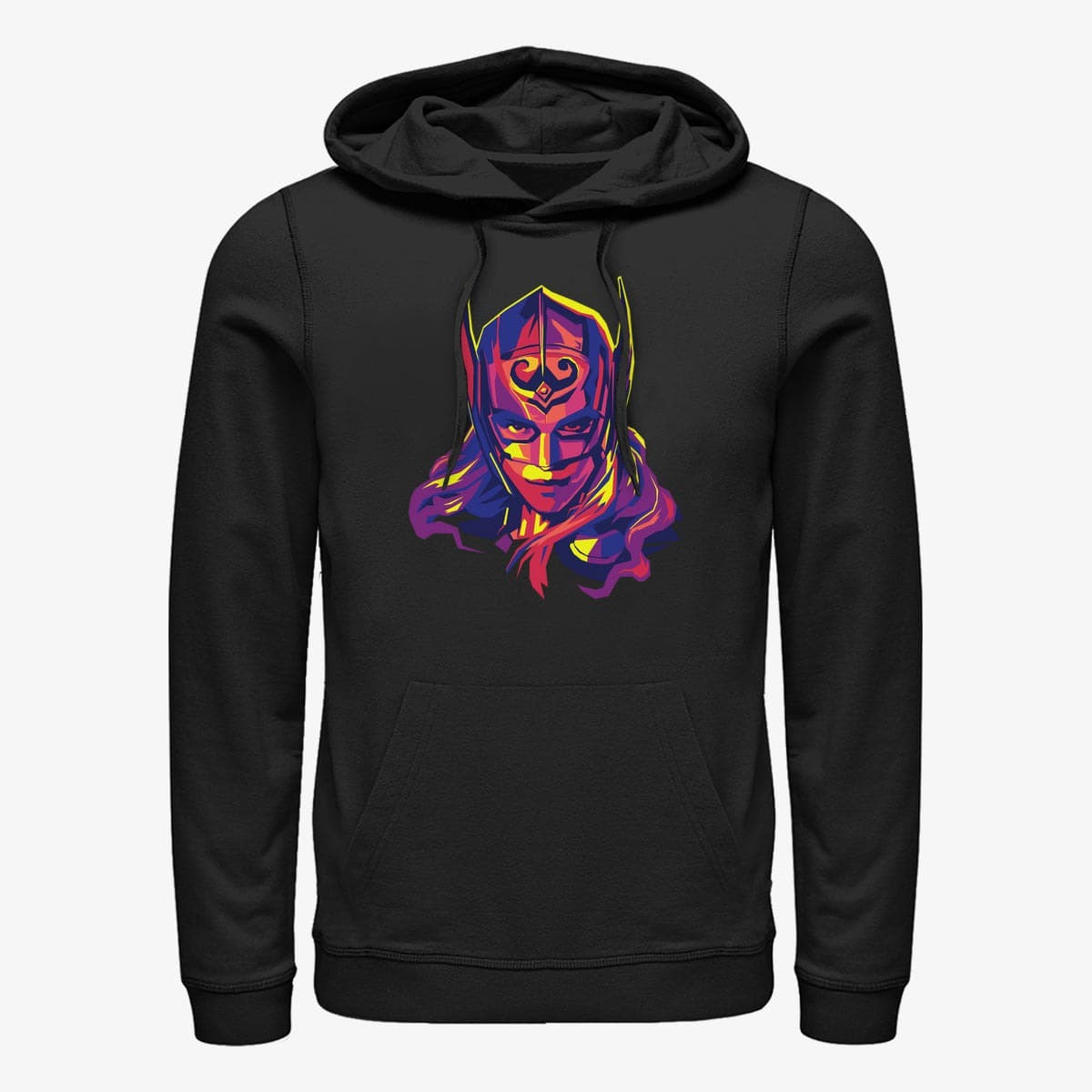 Mikiny Merch Marvel Thor: Love and Thunder - Cut Out Thor Unisex Hoodie Black