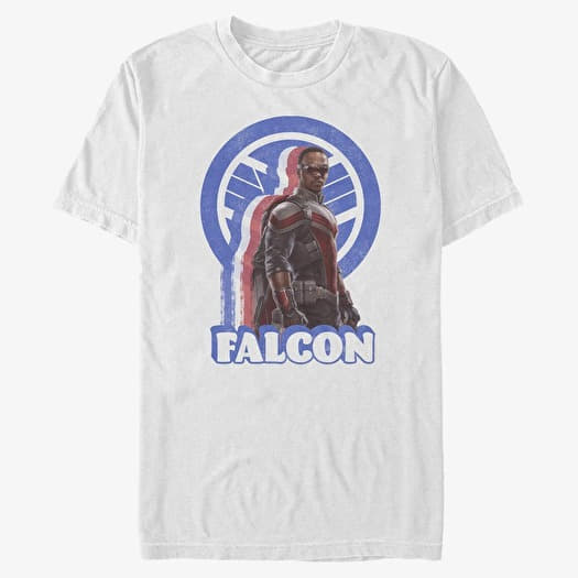 Maglietta Merch Marvel The Falcon and the Winter Soldier - Distressed Falcon Unisex T-Shirt White