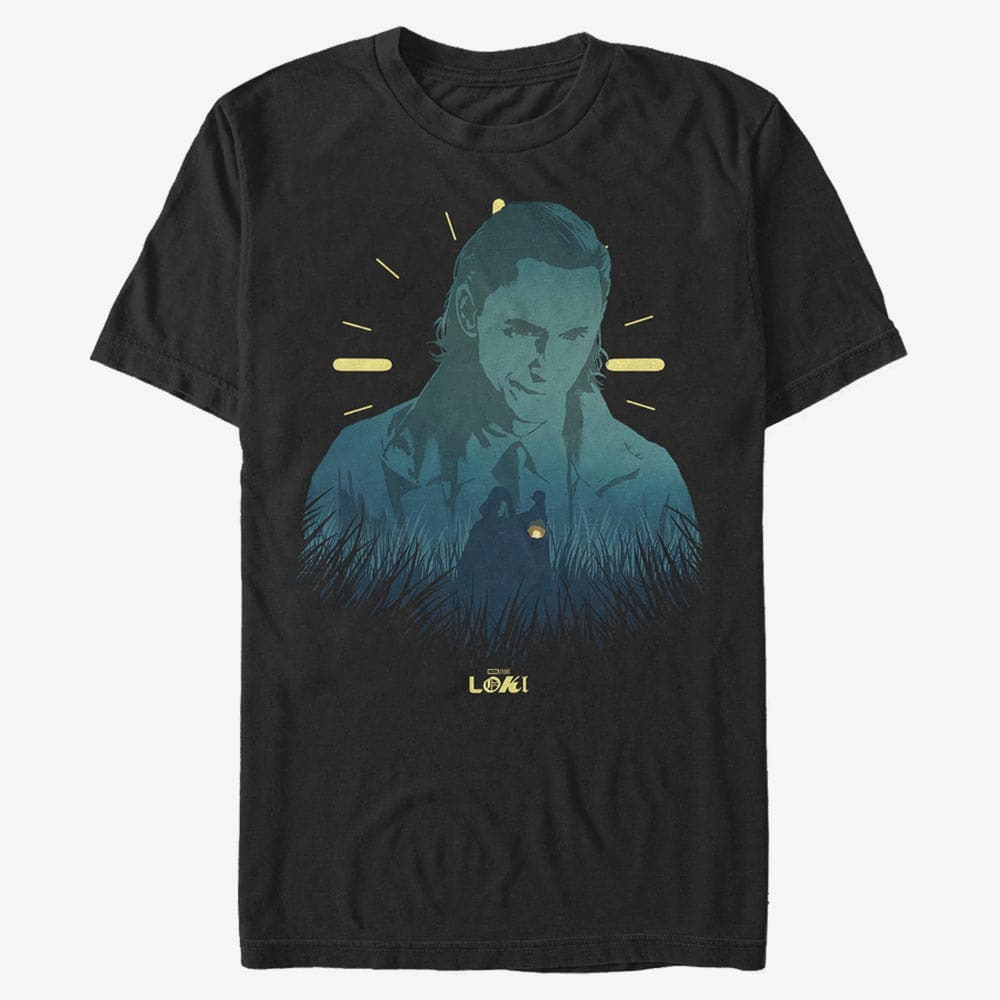 Trička Merch Marvel Loki - Loki and Loki Unisex T-Shirt Black