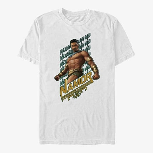 T-särk Merch Marvel Black Panther: Wakanda Forever - Namor Name Unisex T-Shirt White