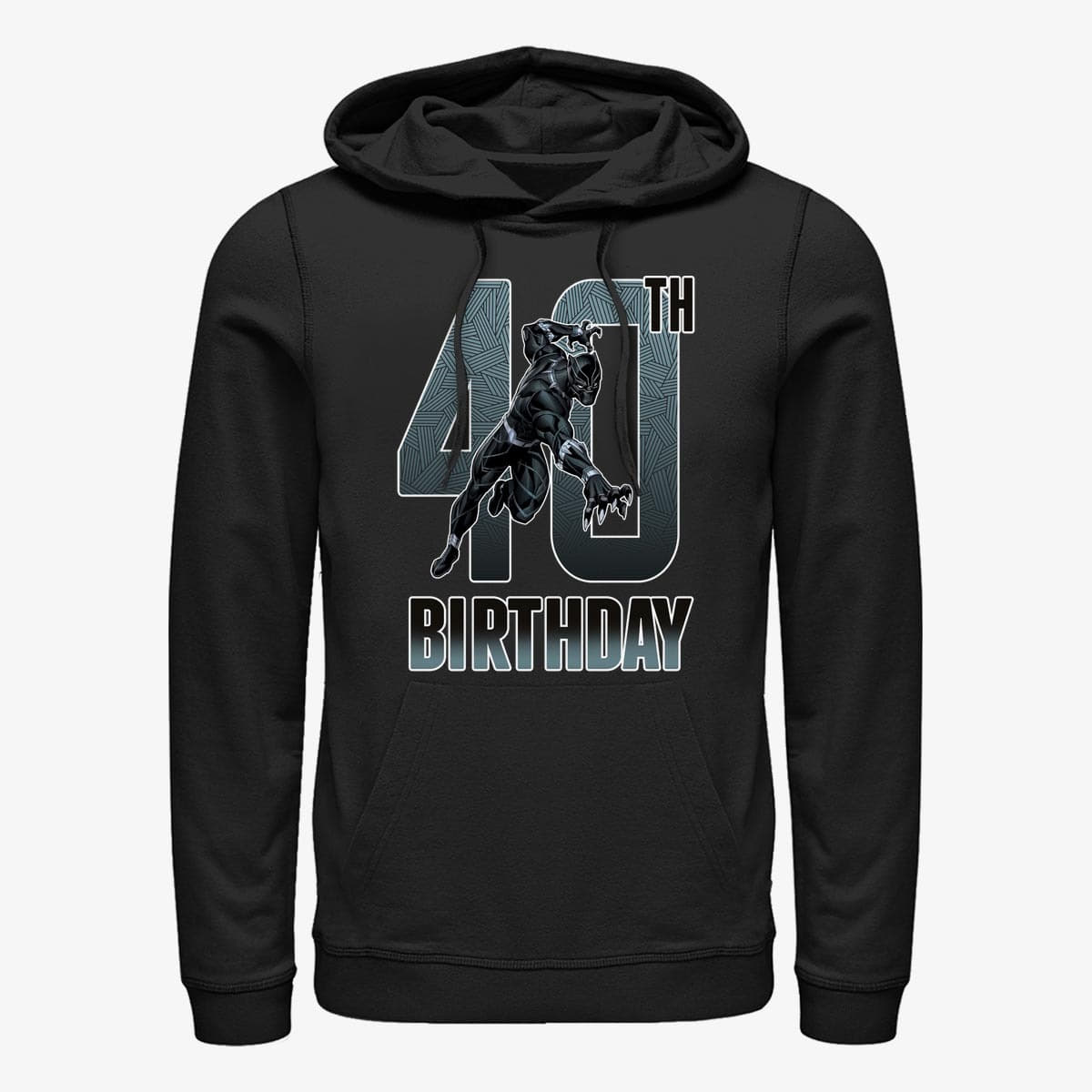 Kapuutsikud ja kampsunid Merch Marvel Avengers Classic - Black Panther 40th Bday Unisex Hoodie Black