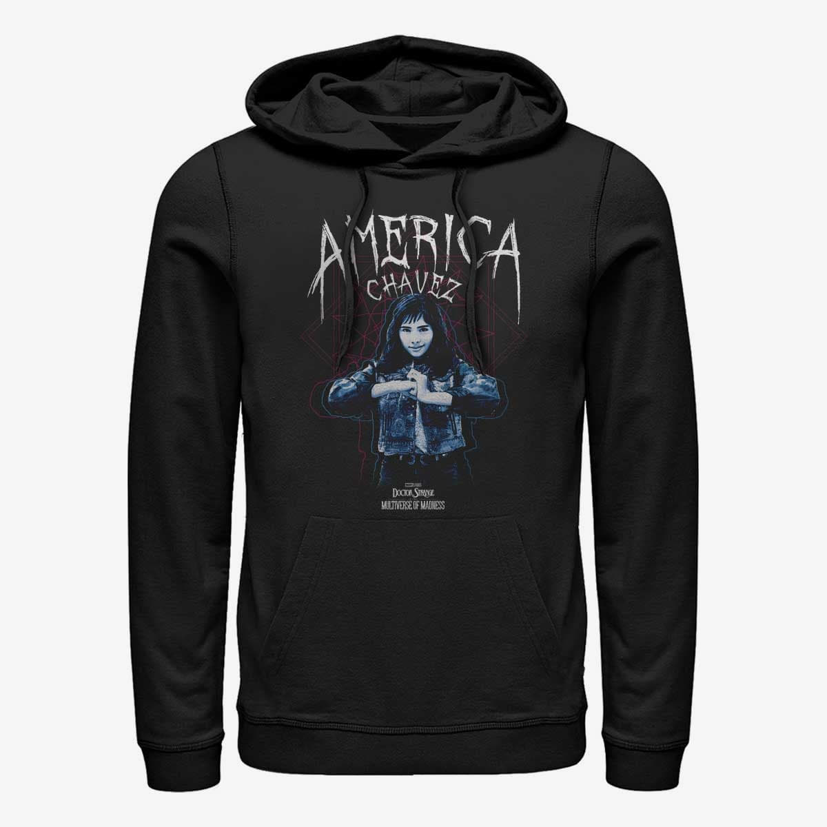 Mikiny Merch Marvel Doctor Strange in the Multiverse of Madness - Chavez Portal Unisex Hoodie Black
