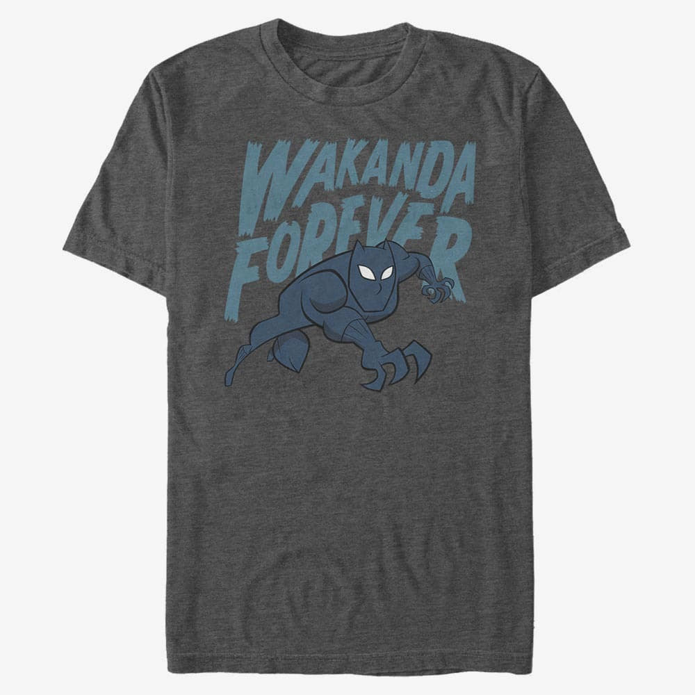 T-särgid Merch Marvel Classic - Wakanda Saturday Morning Unisex T-Shirt Dark Heather Grey