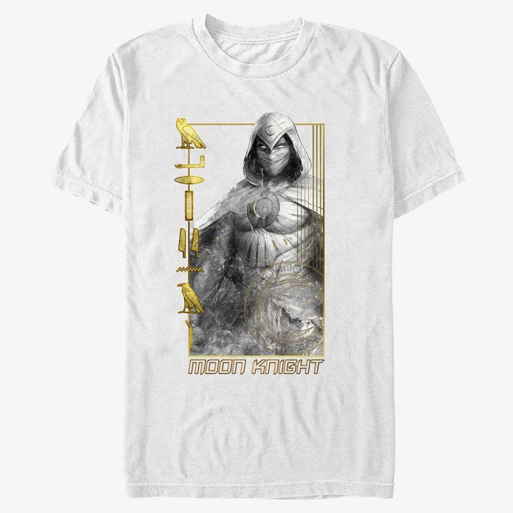 Marškinėliai Merch Marvel Moon Knight - MOON IS BRIGHT Unisex T-Shirt White