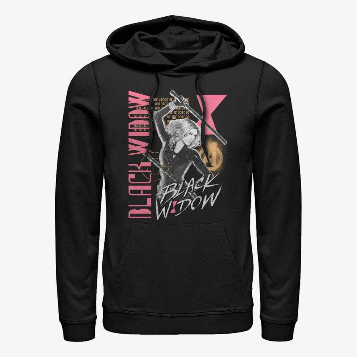 Hoodies and sweatshirts  Merch Marvel - Black Widow Retro Unisex Hoodie Black