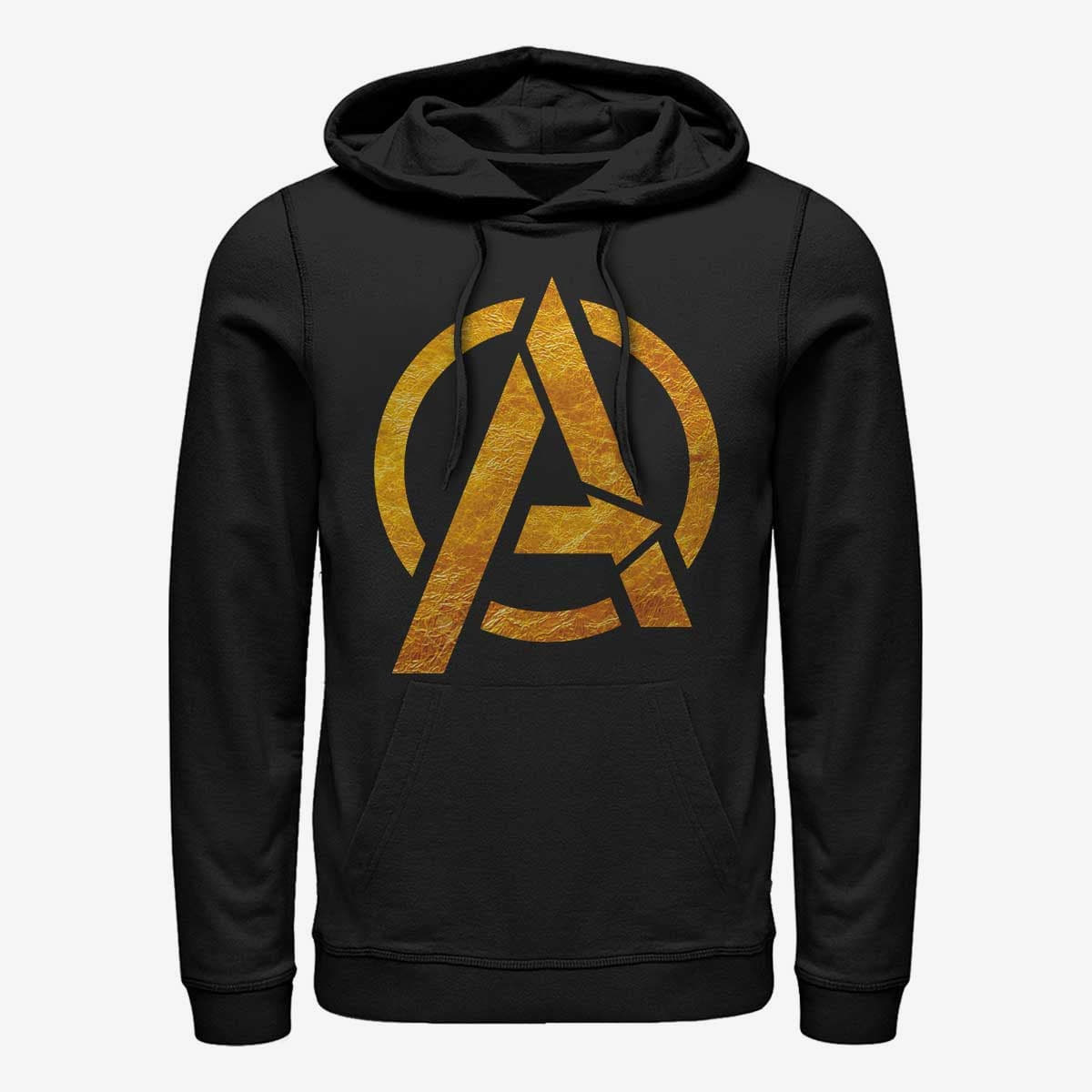 Hoodies and sweatshirts  Merch Marvel Classic - Gold Foil Avengers Unisex Hoodie Black
