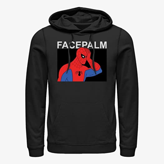 Sweatshirt Merch Marvel Spider-Man Classic - Facepalm Spidey Unisex Hoodie Black