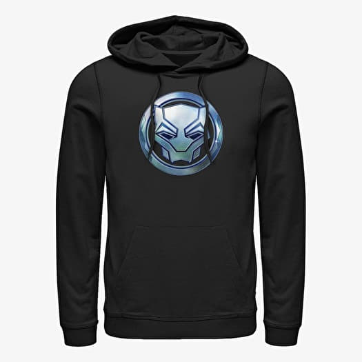 Sweatshirt Merch Marvel Black Panther: Wakanda Forever - Black Panther Sigil Metal Unisex Hoodie Black