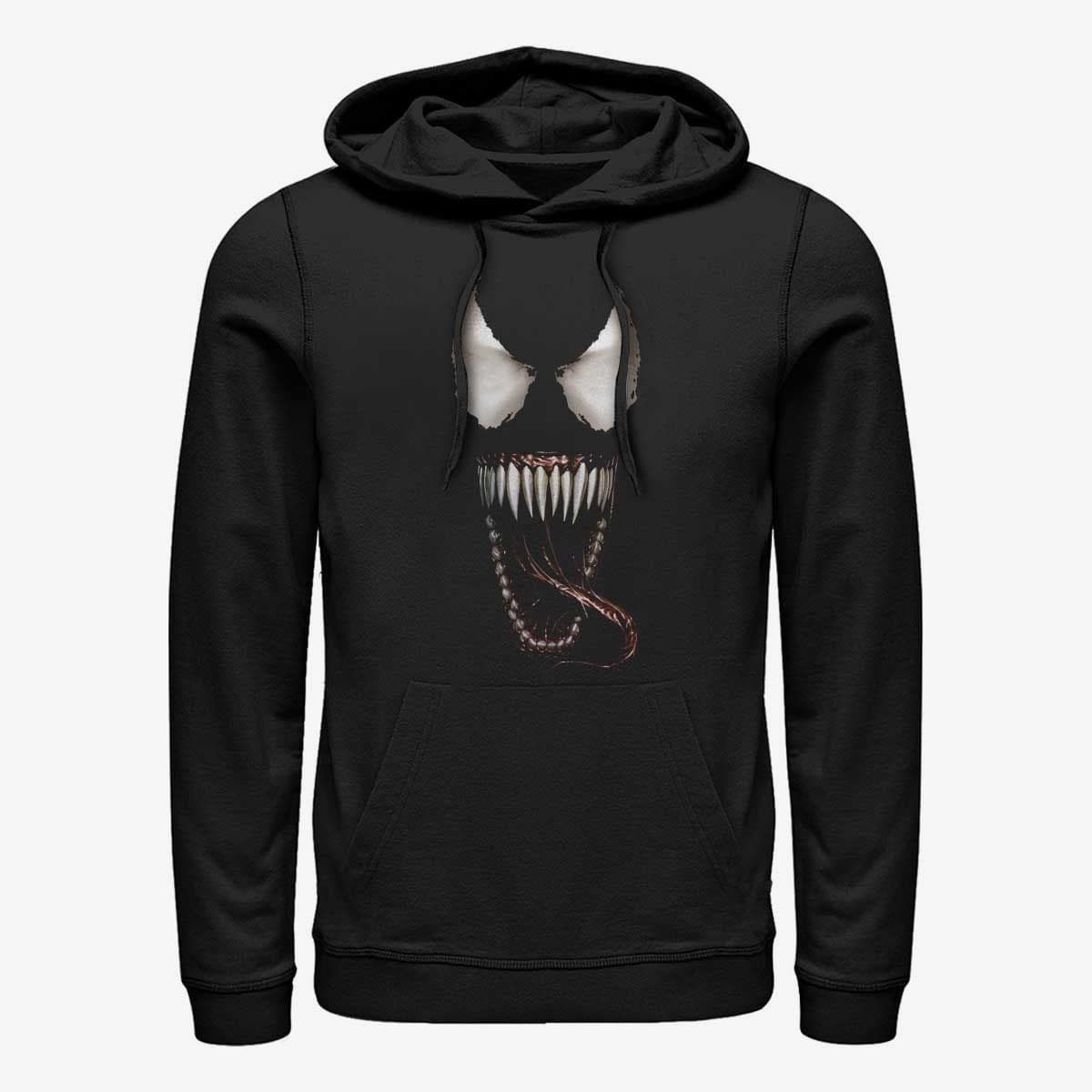 Hanorace Merch Marvel Other - Venom Mouth Open Unisex Hoodie Black
