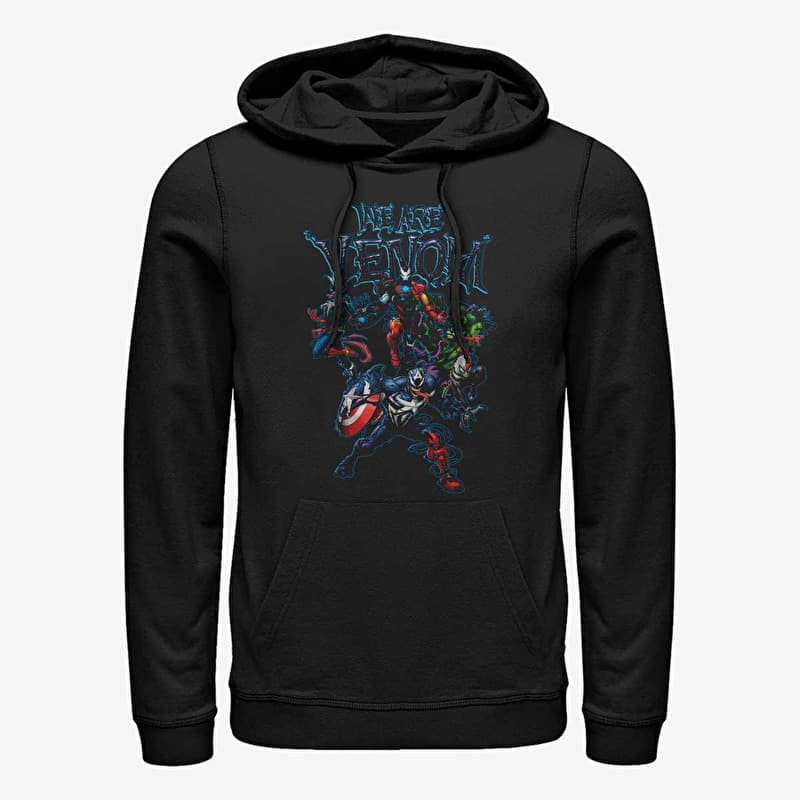 Sweatshirt Merch Marvel - AVENGERS WE ARE VENOM Unisex Hoodie Black