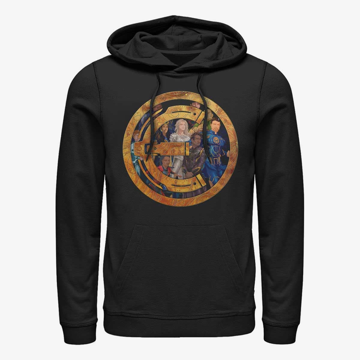 Sweatshirts Merch Marvel The Eternals - ETERNALS BADGE GROUP SHOT Unisex Hoodie Black