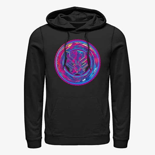 Sweatshirt Merch Marvel Avengers Classic - Neon Shield Unisex Hoodie Black