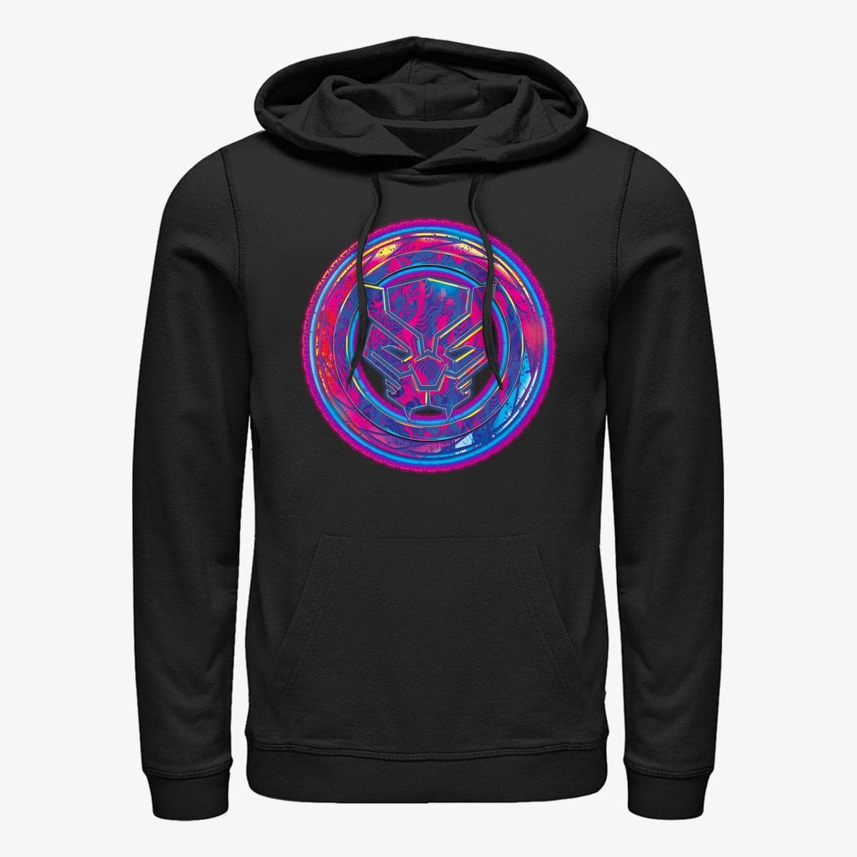 Sweatshirts Merch Marvel Avengers Classic - Neon Shield Unisex Hoodie Black