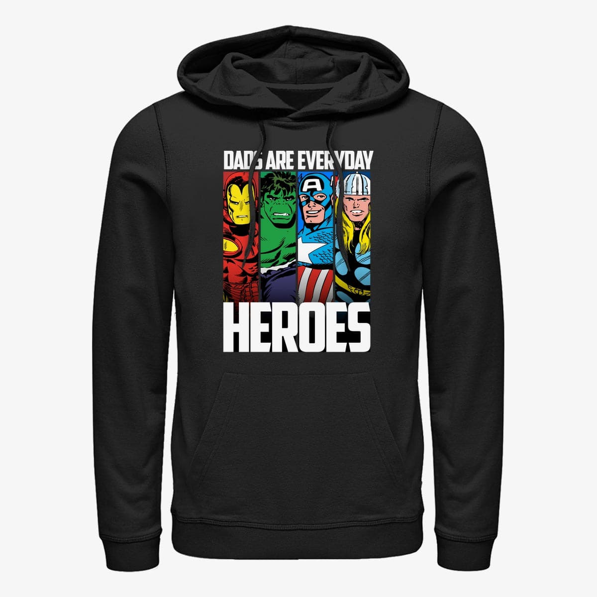 Hoodies and sweatshirts  Merch Marvel Avengers Classic - Everyday Hero Dad Unisex Hoodie Black