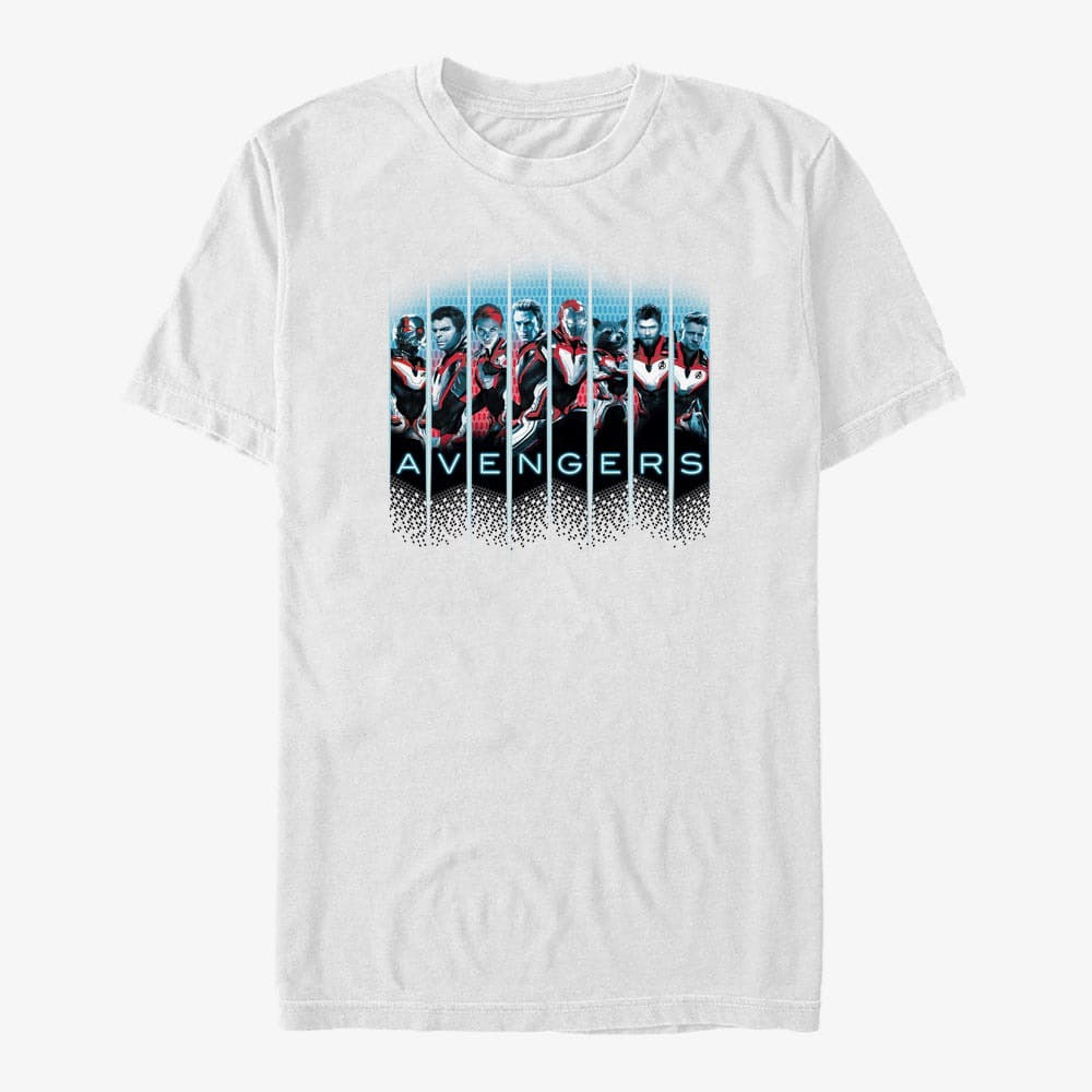 Camisetas Merch Marvel Avengers Endgame - Grid Panel Unisex T-Shirt White