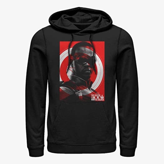 Sweatshirt Merch Marvel The Falcon and the Winter Soldier - Falcon Shield Unisex Hoodie Black