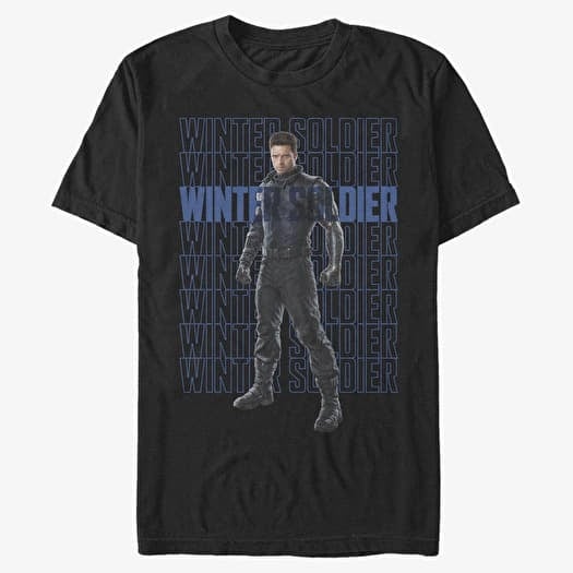 Μπλουζάκι Merch Marvel The Falcon and the Winter Soldier - WINTER SOLDIER REPEATING Unisex T-Shirt Black