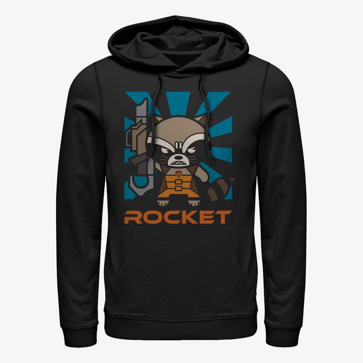 Kapuutsikud ja kampsunid Merch Marvel GOTG Classic - Rocket Kawaii Unisex Hoodie Black