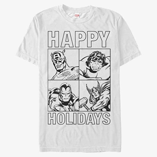 T-shirt Merch Marvel Avengers Classic - Super Holiday Unisex T-Shirt White