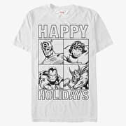 Merch Marvel Avengers Classic - Super Holiday Unisex T-Shirt White