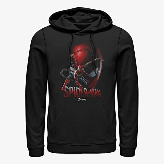Sweatshirts Merch Marvel Avengers Infinity War Iron Spidey Face Unisex Hoodie Black Queens