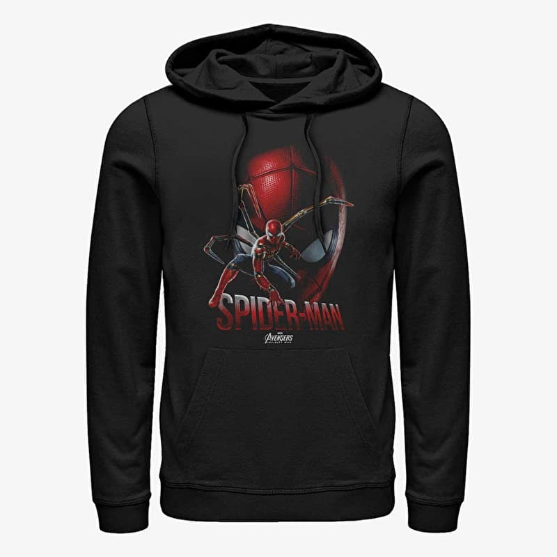 Sweatshirt Merch Marvel Avengers: Infinity War - Iron-Spidey Face Unisex Hoodie Black