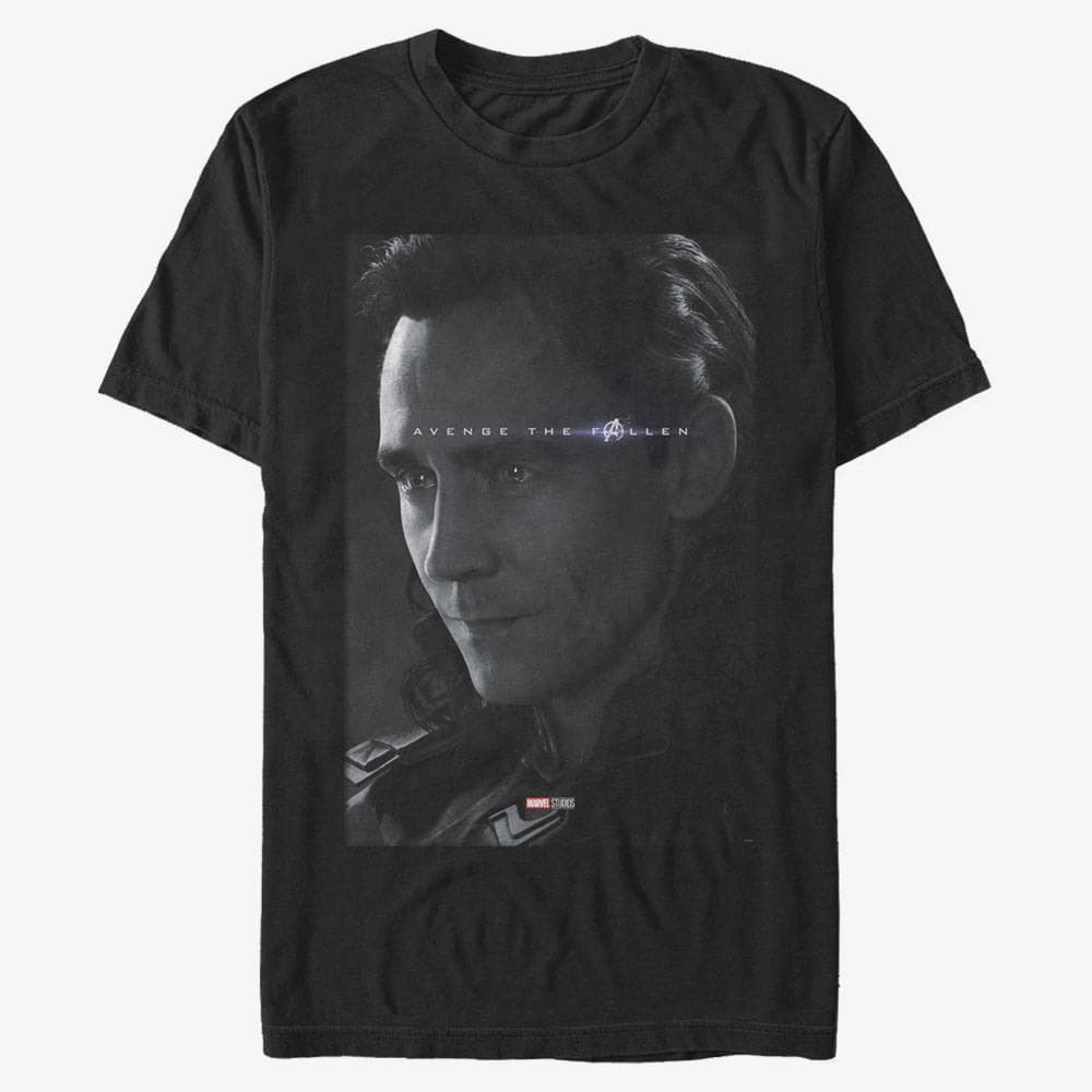 Trička Merch Marvel Avengers: Endgame - Avenge Loki Unisex T-Shirt Black