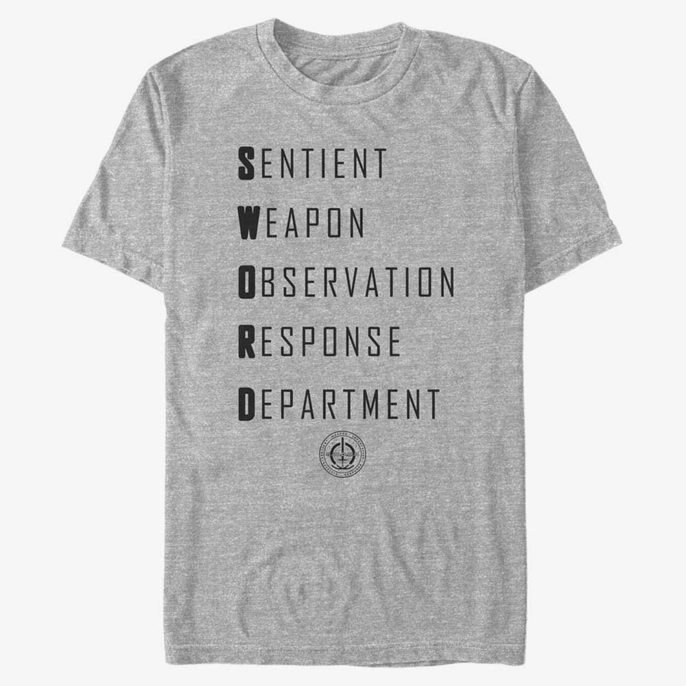 T-Shirts Merch Marvel WandaVision - Sword Acronym Unisex T-Shirt Heather Grey