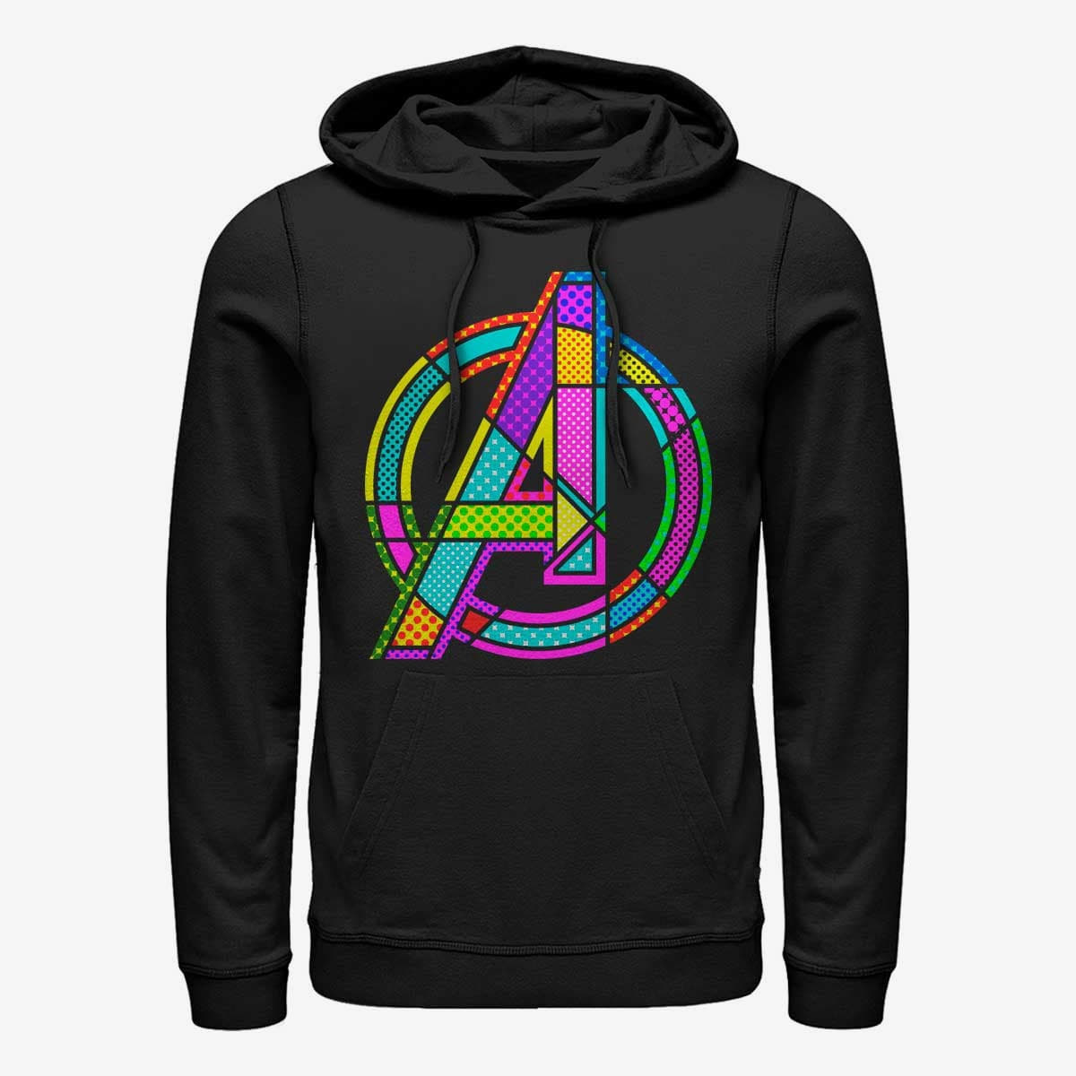 Sweatshirts Merch Marvel Avengers Classic - Halftone Pop A Unisex Hoodie Black