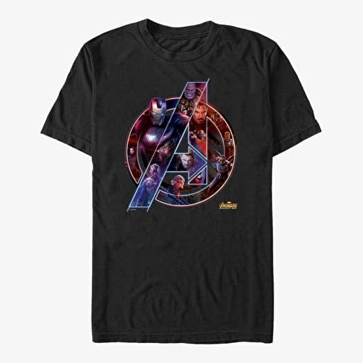 Camiseta Merch Marvel Avengers: Infinity War - Team Neon Unisex T-Shirt Black