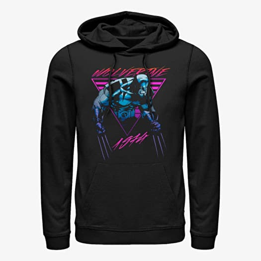 Sweat-shirt Merch Marvel X-Men - Neon Logan Unisex Hoodie Black