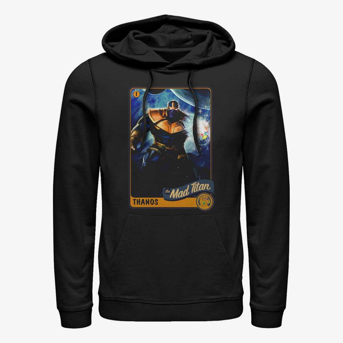 Dukserice Merch Marvel Avengers Classic - Titan Card Unisex Hoodie Black