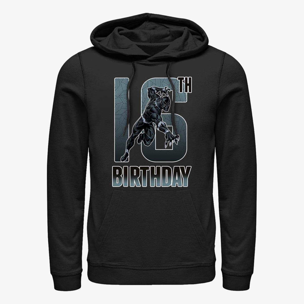 Kapuutsikud ja kampsunid Merch Marvel Avengers Classic - Black Panther 16th Bday Unisex Hoodie Black