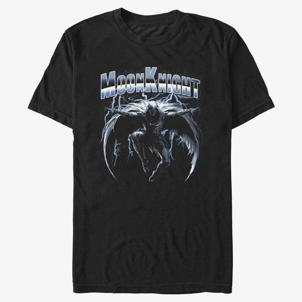 T-shirts Merch Marvel Moon Knight - MOON KNIGHT DARK RAIN Unisex T-Shirt Black
