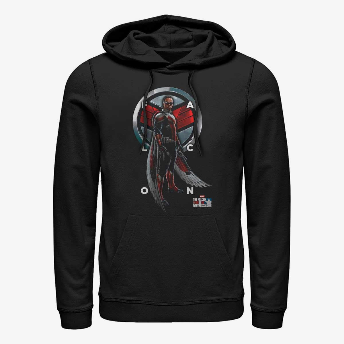 Hættetrøjer og sweatshirts Merch Marvel The Falcon and the Winter Soldier - FALCON GRID TEXT Unisex Hoodie Black
