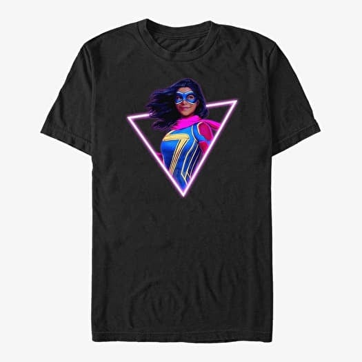 Tričko Merch Ms. Marvel - Neon Marvel Unisex T-Shirt Black