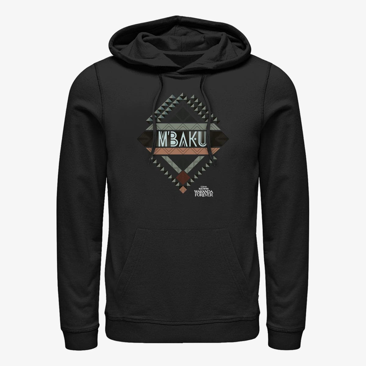 Hoodies and sweatshirts  Merch Marvel Black Panther: Wakanda Forever - MBaku Crest Unisex Hoodie Black