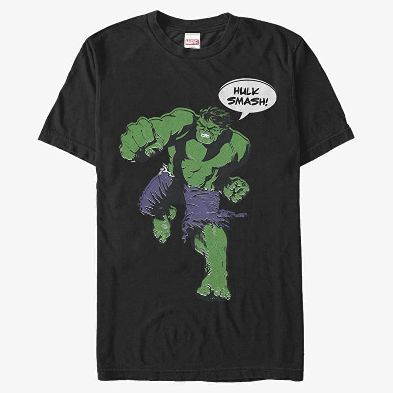 T-Shirt Merch Marvel Avengers Classic - Vintage Smash Unisex T-Shirt Black