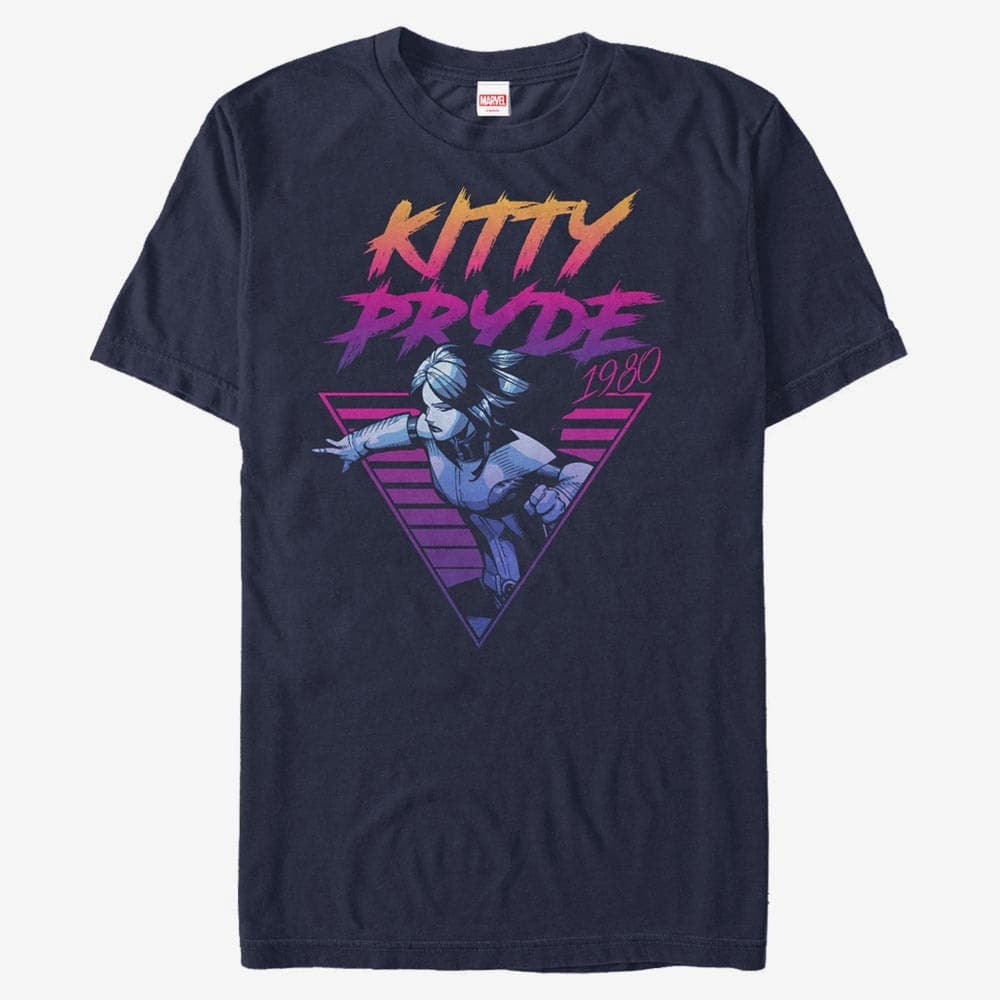 T-Shirts Merch Marvel X-Men - Neon Kitty Pryde Unisex T-Shirt Navy Blue