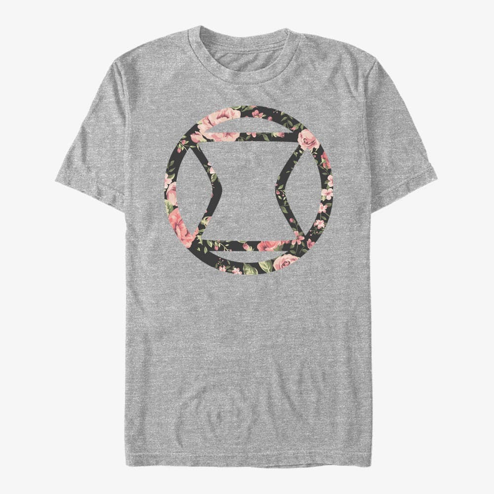 majice kratkih rukava Merch Marvel Avengers Classic - Widow Rose Unisex T-Shirt Heather Grey