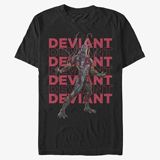 T-shirt Merch Marvel The Eternals - DEVIANT REPEATING Unisex T-Shirt Black