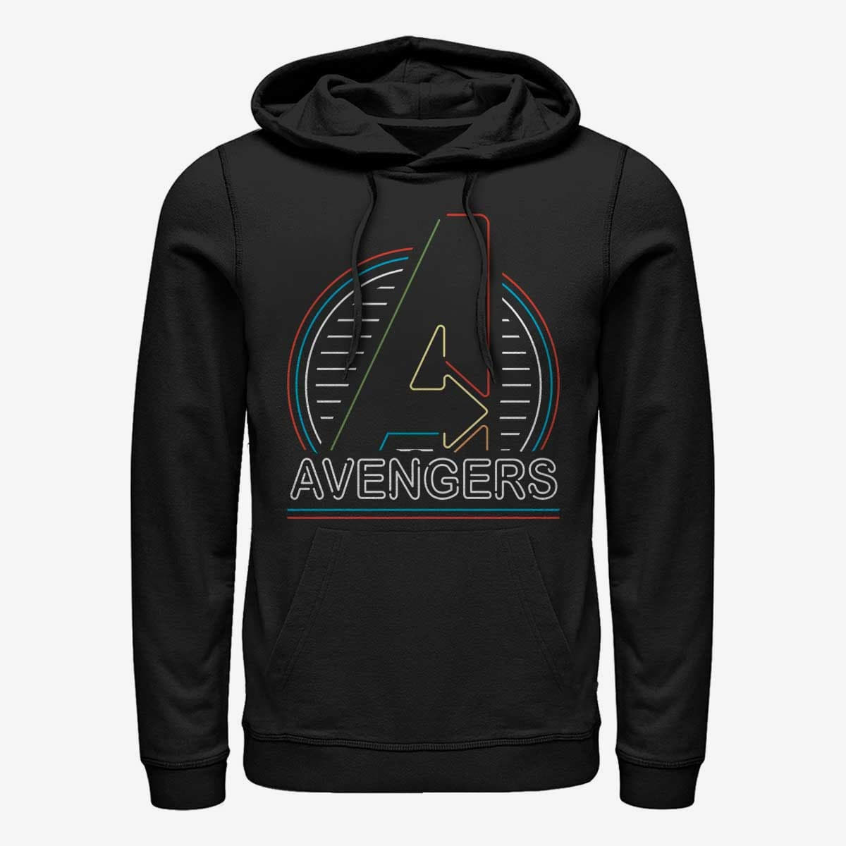 Sudaderas Merch Marvel Avengers Classic - Neon Avengers Unisex Hoodie Black